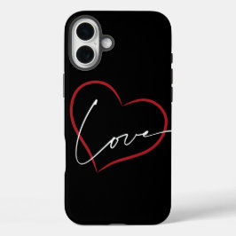 handwritten love poster  iPhone 16 plusケース