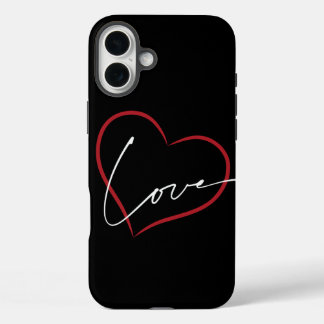 handwritten love poster  iPhone 16 plusケース