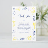 Handwritten Main Squeeze Baby Shower Thank You サンキューカード (スタンド正面)