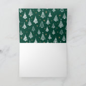 Handwritten Merry Christmas Green Photo Collage シーズンカード (内部)