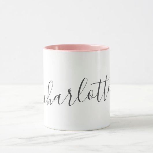 Handwritten Minimalist Script Personalized Name  マグカップ (中央)