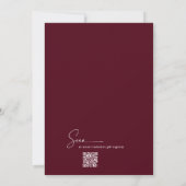 Handwritten Modern MInimal Burgundy Bridal Shower 招待状 (裏面)