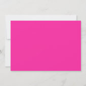 Handwritten Monogram Vibrant Pink ノートカード (裏面)