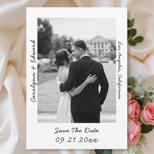 Handwritten Photo Wedding Save The Date セーブザデート
