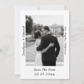 Handwritten Photo Wedding Save The Date セーブザデート (正面)