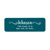 Handwritten Script Blue Label ラベル (正面)