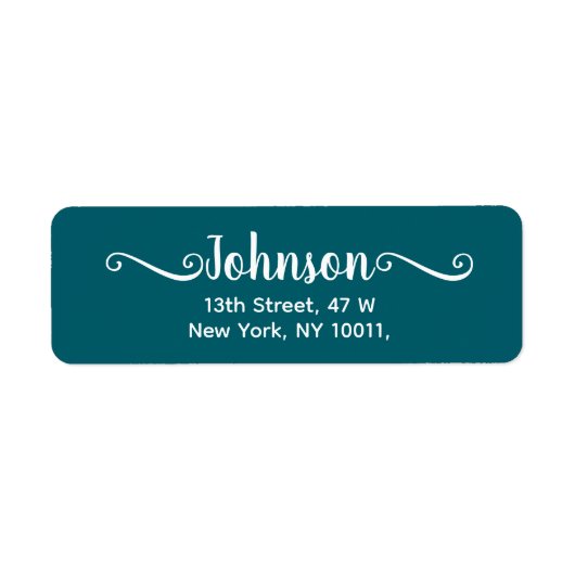 Handwritten Script Blue Label ラベル (正面)