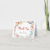 Handwritten Script Lobster Bridal Shower Thank You サンキューカード (正面)