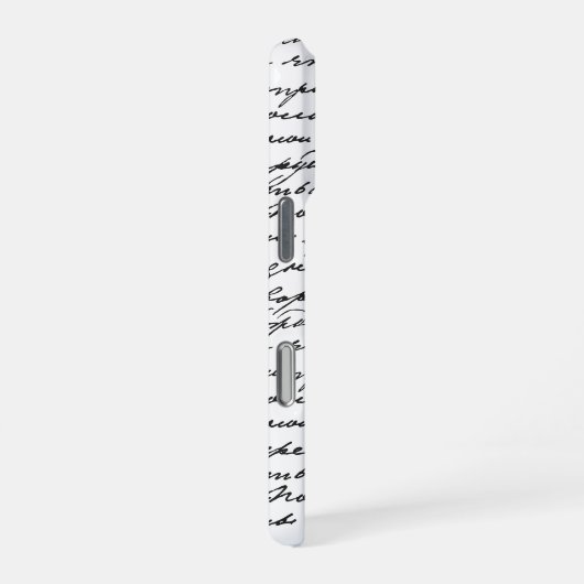 Handwritten Script Personalized 2 Photo Layout iPhoneケース (右側面)