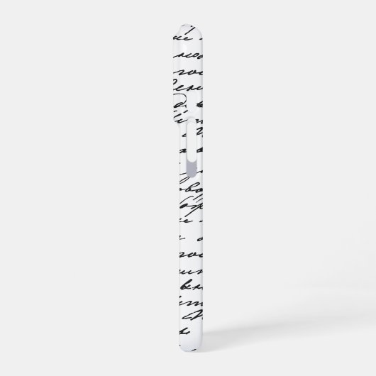 Handwritten Script Personalized 2 Photo Layout iPhoneケース (左側面)