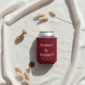 Handwritten Script Pink Custom Wedding 缶クーラー