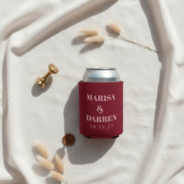 Handwritten Script Pink Custom Wedding 缶クーラー
