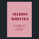 Handwritten Script Pink & Red Custom Wedding テーブルナンバー<br><div class="desc">Guide your guests in style with these Handwritten Script Pink and Red Custom Wedding Table Numbers. Designed with romantic calligraphy in soft pink and bold red, these elegant table cards are the perfect finishing touch for your reception décor. Personalize with your names, initials, or wedding date for a coordinated look...</div>