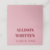 Handwritten Script Pink & Red Custom Wedding プレイスカード (外部開封)