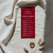 Handwritten Script Pink & Red Custom Wedding  プログラム