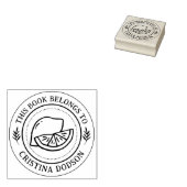 Handwritten Simple Lemon Custom Book ラバースタンプ (押印)