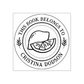 Handwritten Simple Lemon Custom Book ラバースタンプ (インプリント)