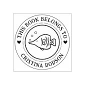 Handwritten Simple Tropical Fish Custom Book ラバースタンプ (インプリント)