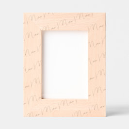 Handwritten-Style Personalized Wood Frame, 5x7,  レーザー彫刻フレーム