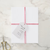 Handwritten Thank You Black White Wedding ギフトタグ (より糸付き)