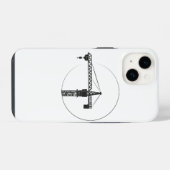 Handy Hülle mit Kran-Grafik iPhoneケース (裏面横)