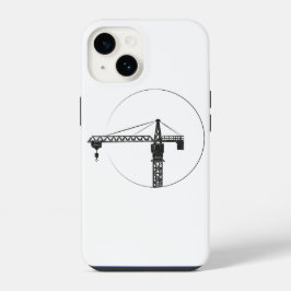 Handy Hülle mit Kran-Grafik iPhone 14ケース