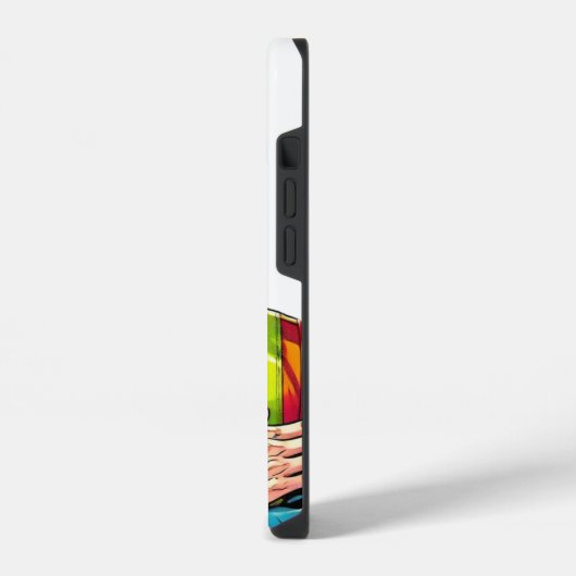 Handy Hülle mit Manga-Sicherheitsfachmann iPhoneケース (左側面)