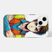 Handy Hülle mit Manga-Sicherheitsfachmann iPhoneケース (裏面横)