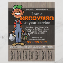 Handy Man.Carpenter.Plumber.Painter.Afro American チラシ