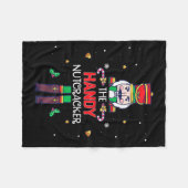 Handy Nutcracker Funny Christmas Family Matching O フリースブランケット (正面(横))