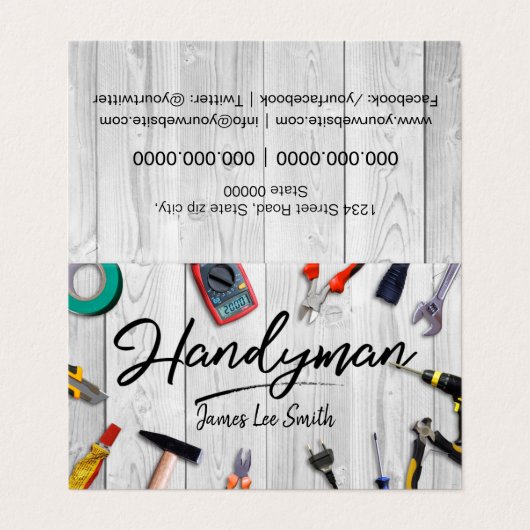 Handymanサービス名刺 名刺 (外部フラット)