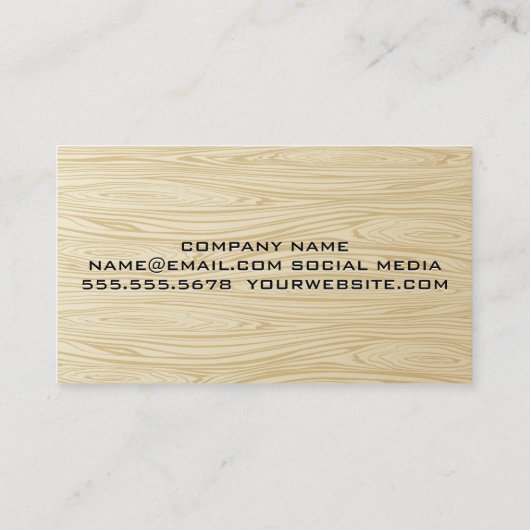 Handymanハードウェアツール | 木目 名刺 (裏面)