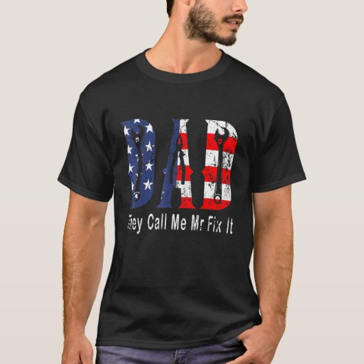 Handymanパパ彼らは私をMr.Fix It Repairman Giftと呼ぶ Tシャツ (正面)