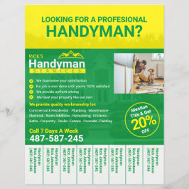 Handymanビジネスチラシ-ホームビジネス チラシ