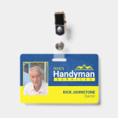 Handymanビジネスメタルクリップバッジ-ホームビジネス バッジ (正面 （クリップ付）)