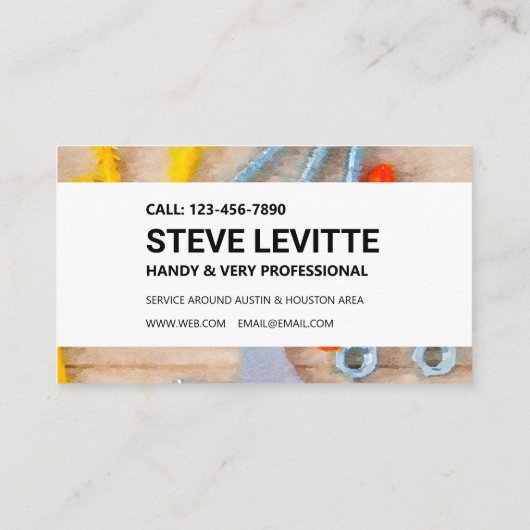 Handyman名刺 – 作業ツール 名刺 (裏面)