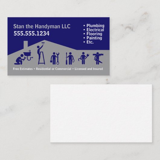 Handyman名刺 名刺 (正面/裏面)