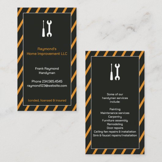 Handyman名刺 名刺 (正面/裏面)