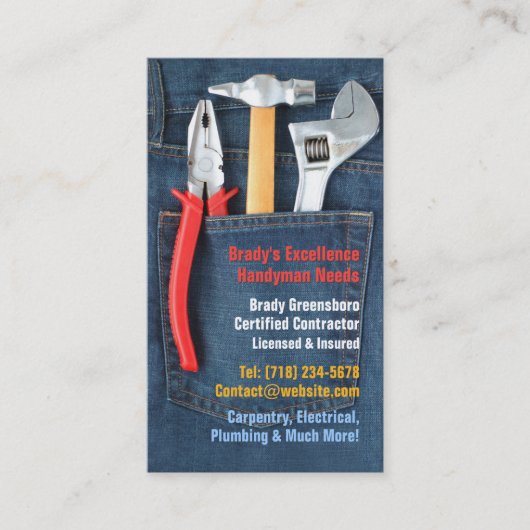 Handyman名刺 名刺 (正面)