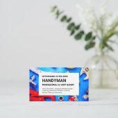 Handyman名刺 – 給排水衛生設備配管ツール 名刺 (スタンド正面)