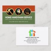 Handyman スタイリッシュ Icons Column Layers Contractor 名刺 (正面/裏面)