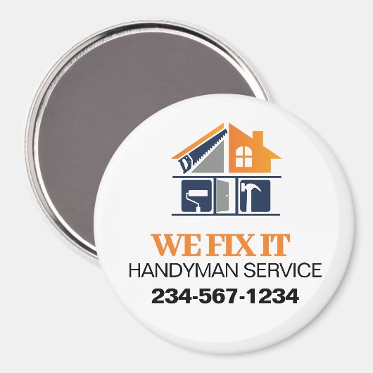 Handyman 広告 Serviceの マグネット (正面/裏面)