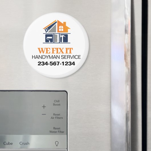 Handyman 広告 Serviceの マグネット (インサイチュ (冷蔵庫))