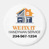 Handyman 広告 Serviceの マグネット (正面)