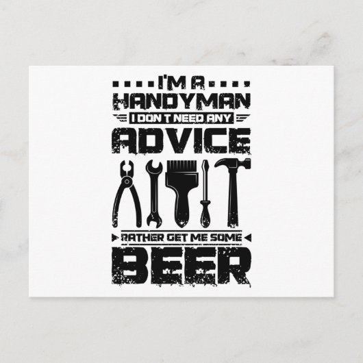 Handyman and Beer ポストカード (正面)