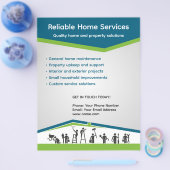 Handyman and home maintenance flyer チラシ (シングル)