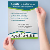 Handyman and home maintenance flyer チラシ (手)