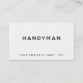Handyman [Black Faux Letterpress Style] 名刺 (正面)