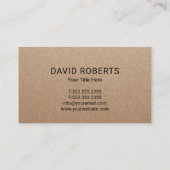 Handyman Black Hammer Logo Carpenter Rustic Kraft 名刺 (裏面)