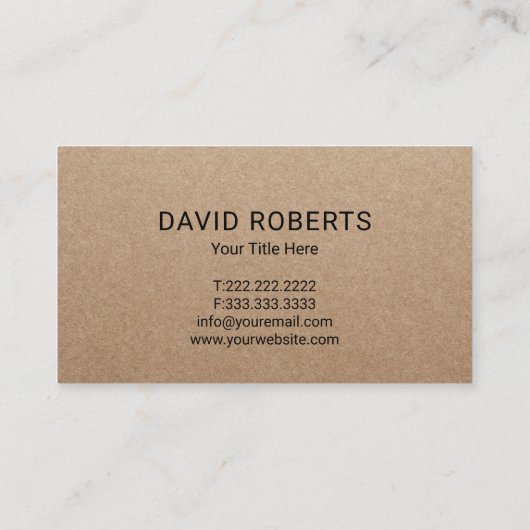 Handyman Black Hammer Logo Carpenter Rustic Kraft 名刺 (裏面)